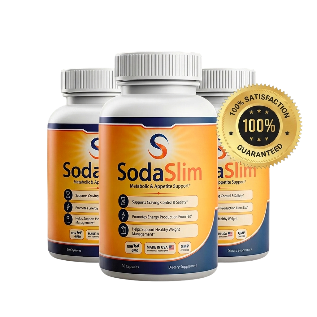 SodaSlim — 3 bottles with 100% Satisfaction Guarantee seal