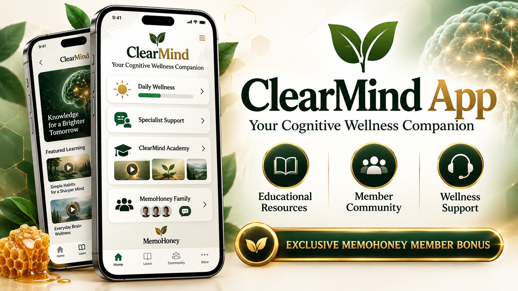 ClearMind App conceptual member platform